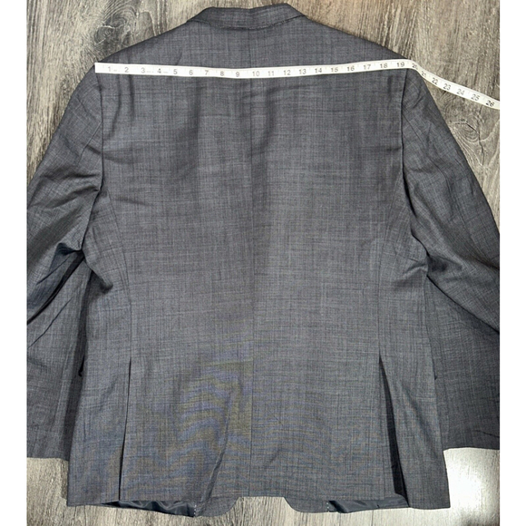 Tommy Hilfiger 44R Gray Two Button Wool Blazer DBL Vent - Picture 4 of 6
